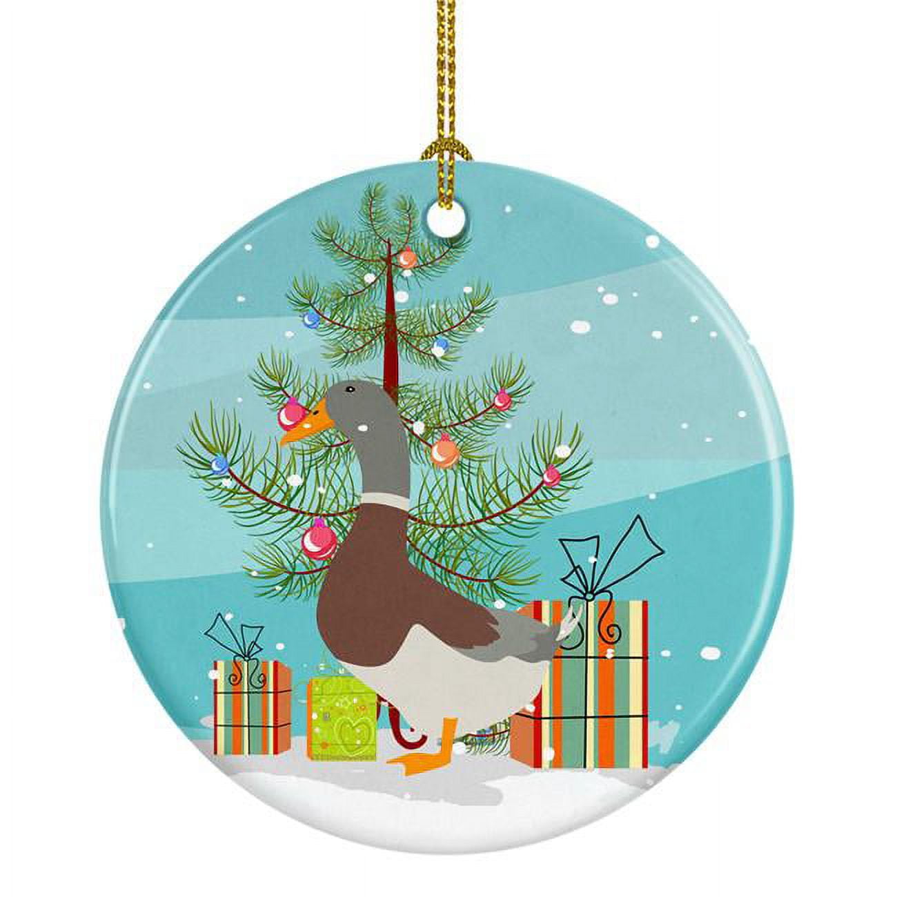 Saxony Sachsenente Duck Christmas Ceramic Ornament