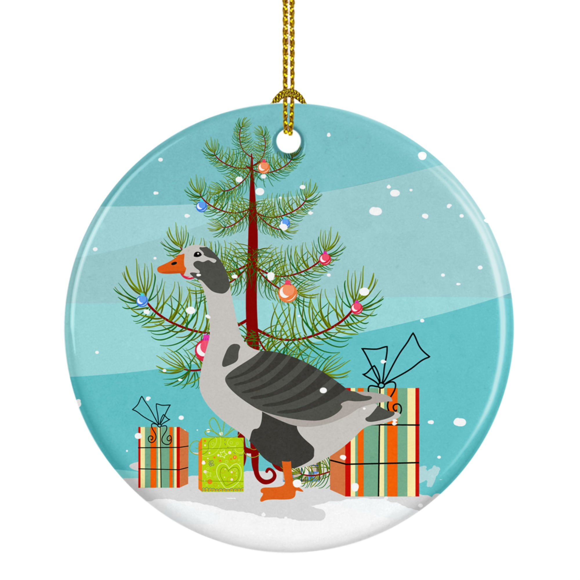 West of England Goose Christmas Ceramic Ornament