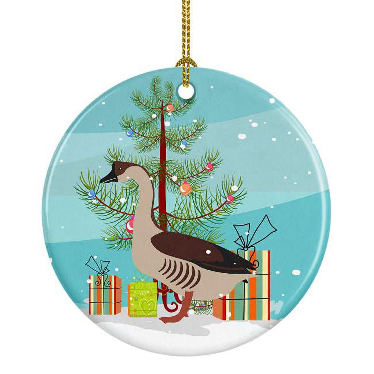 BB9263CO1 Chinese Goose Christmas Ceramic Ornament