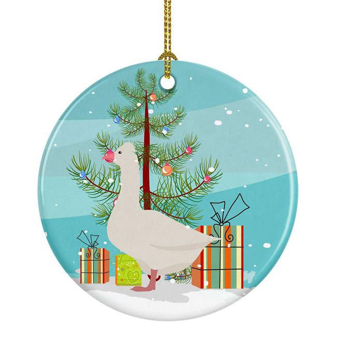 Roman Goose Christmas Ceramic Ornament
