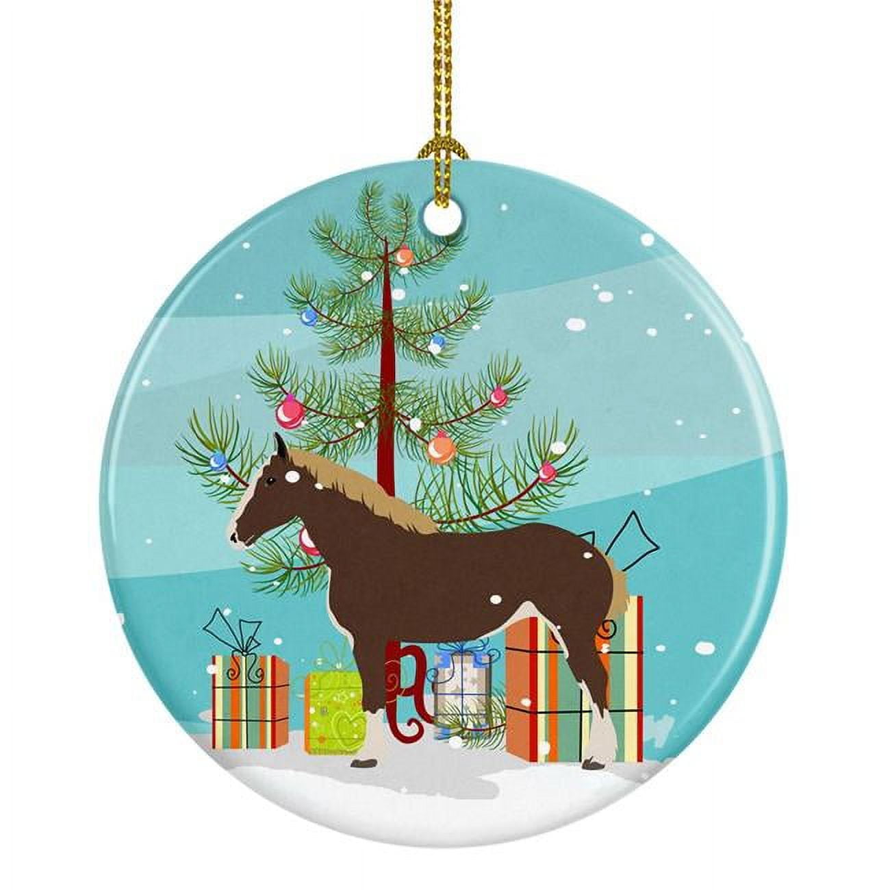 Percheron Horse Christmas Ceramic Ornament