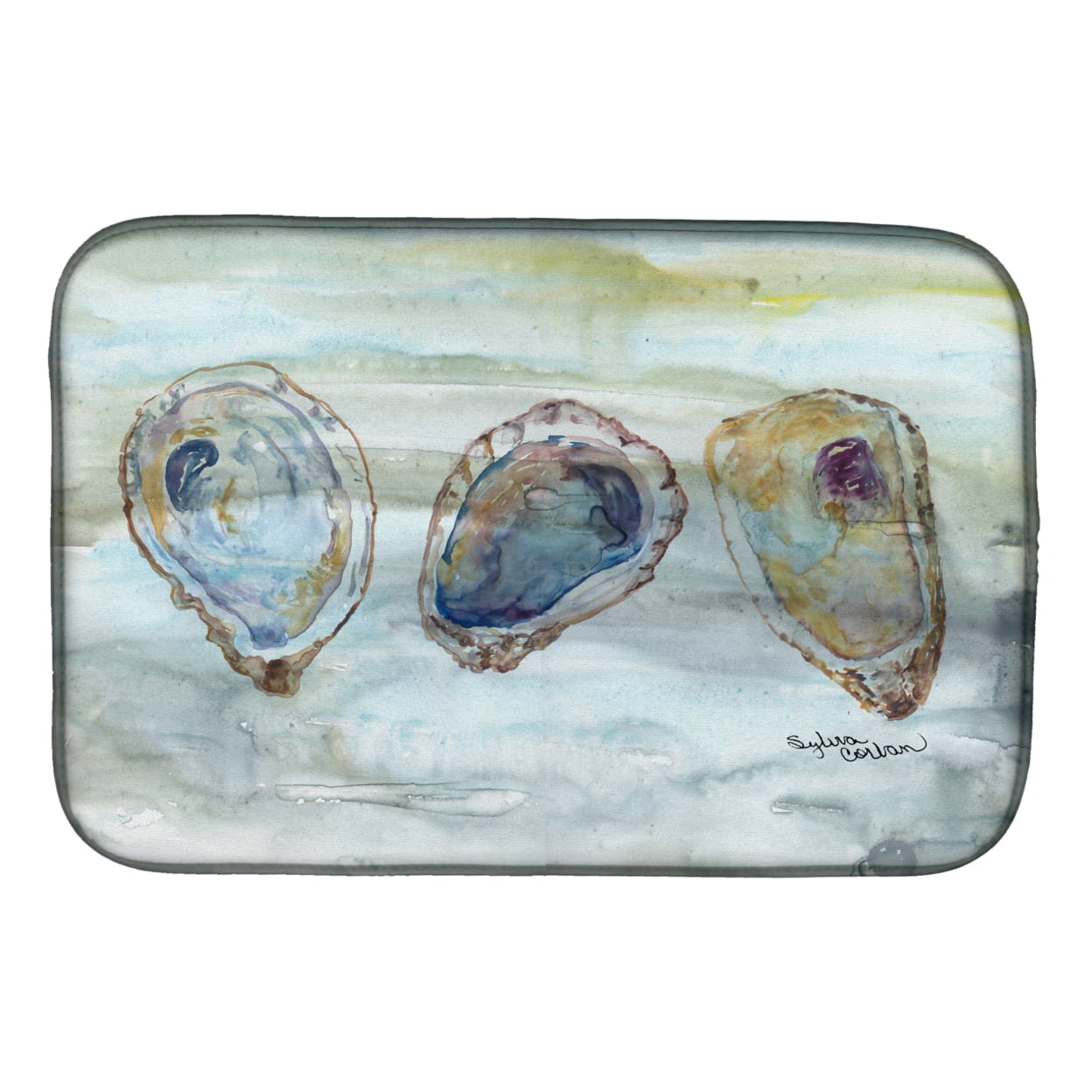 Picture of Carolines Treasures SC2001DDM Oysters Watercolor Dish Drying Mat