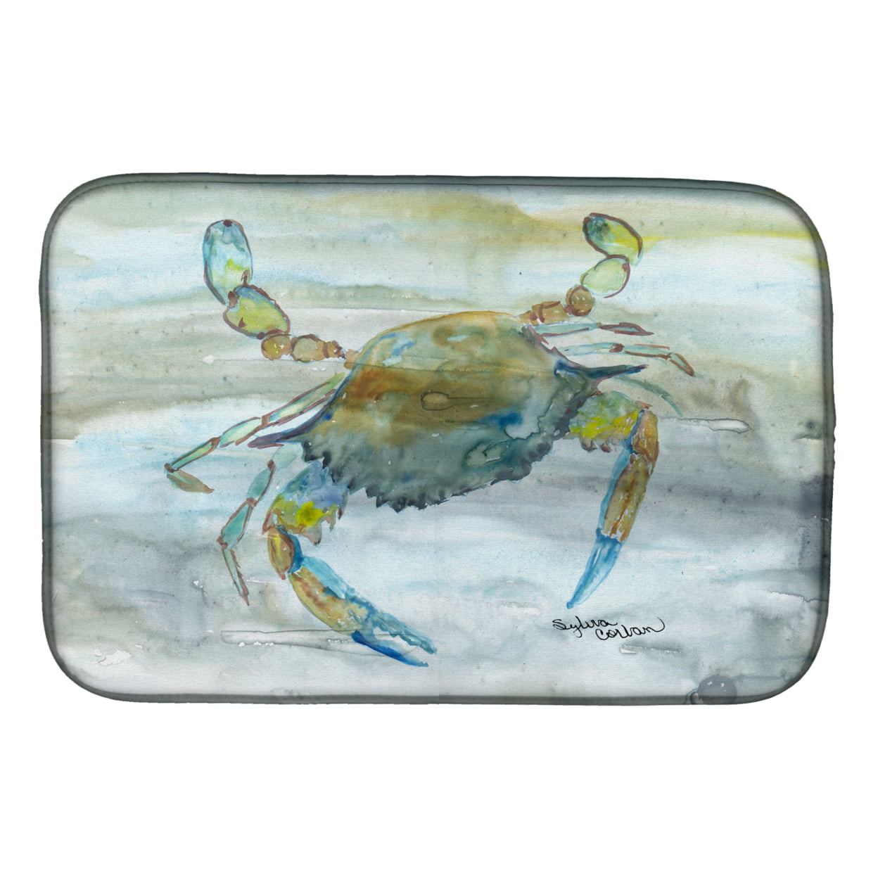 Picture of Carolines Treasures SC2004DDM Blue Crab No.2 Watercolor Dish Drying Mat