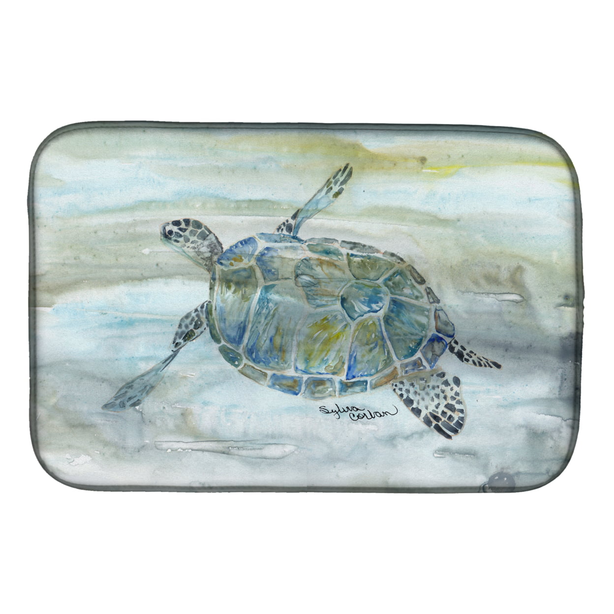 Picture of Carolines Treasures SC2006DDM Sea Turtle Watercolor Dish Drying Mat