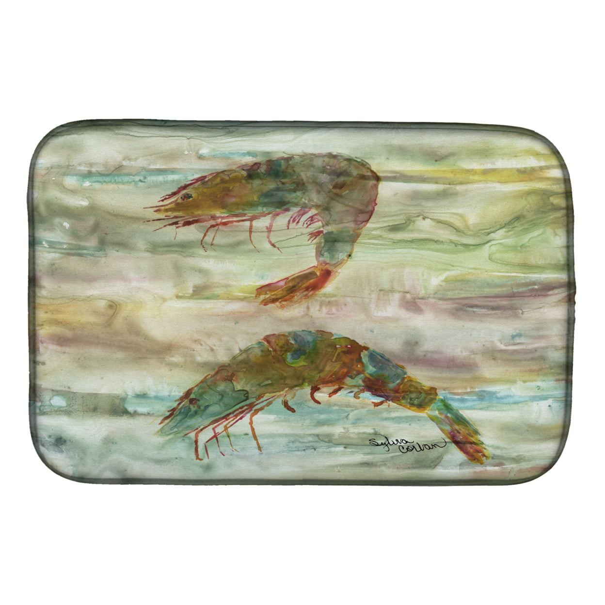 Picture of Carolines Treasures SC2014DDM Shrimp Sunset Dish Drying Mat