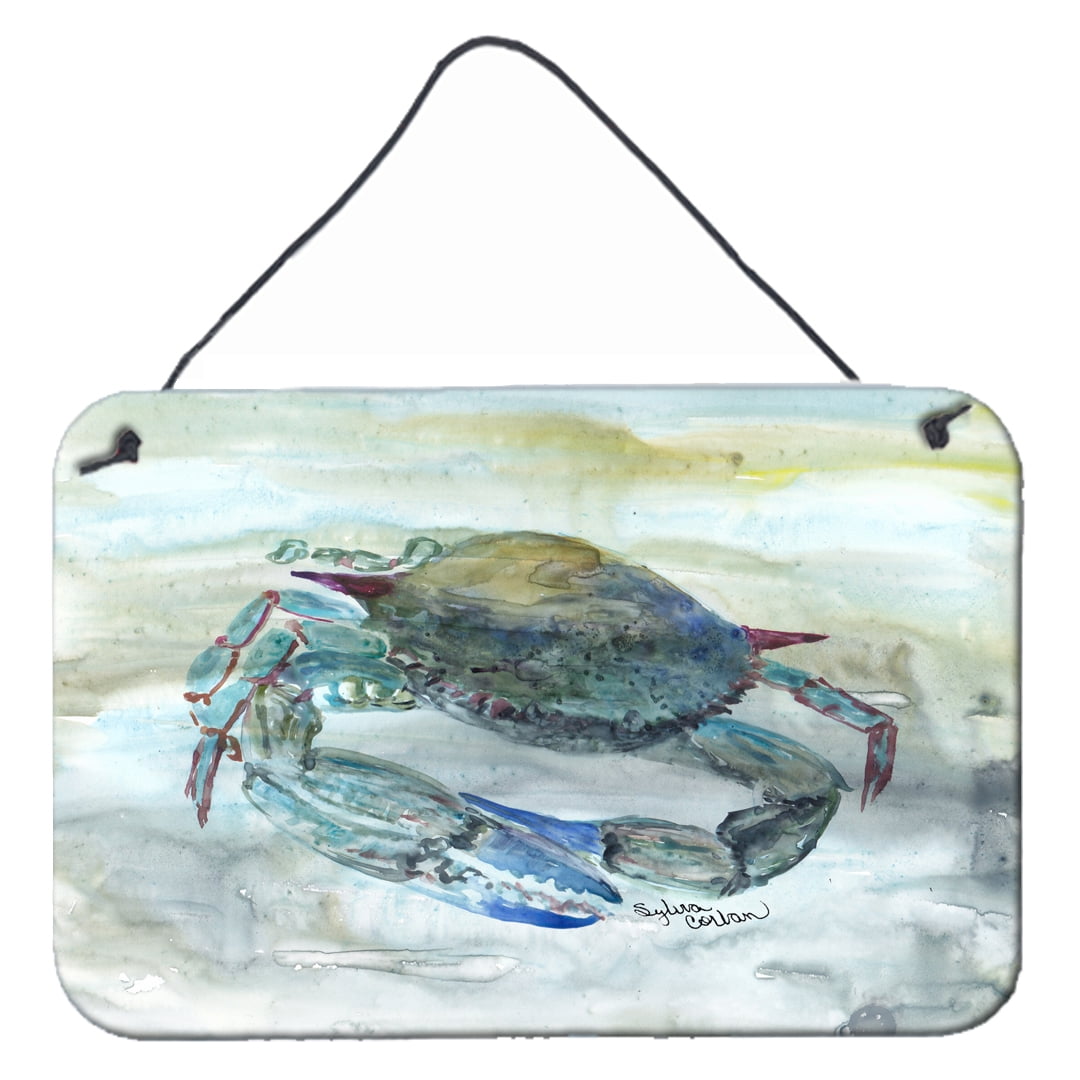 Blue Crab Watercolor Wall or Door Hanging Prints