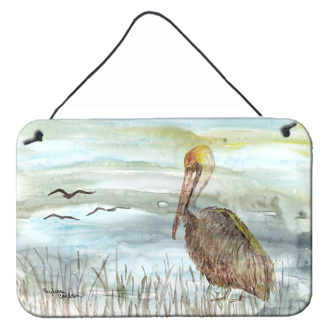 Brown Pelican Watercolor Wall or Door Hanging Prints