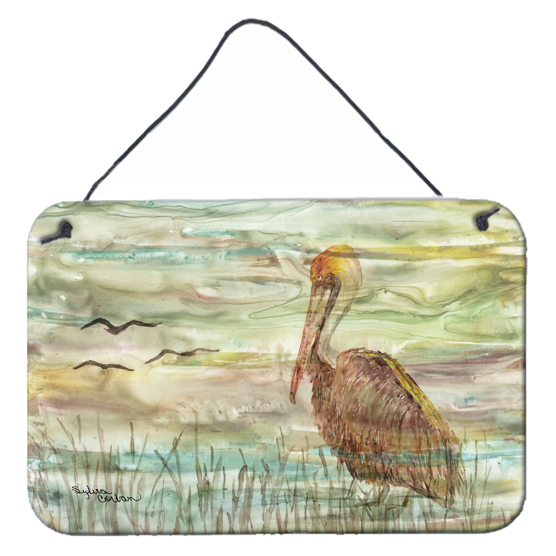 Brown Pelican Sunset Wall or Door Hanging Prints