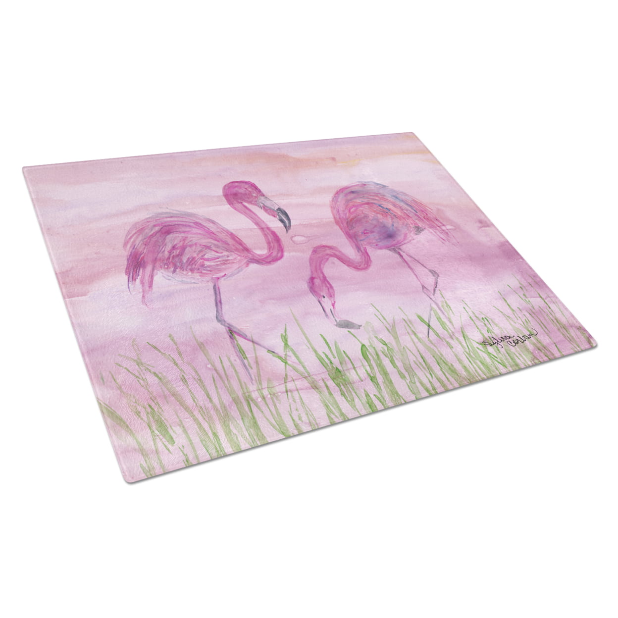 Flamingos Glass Cutting Board - Large