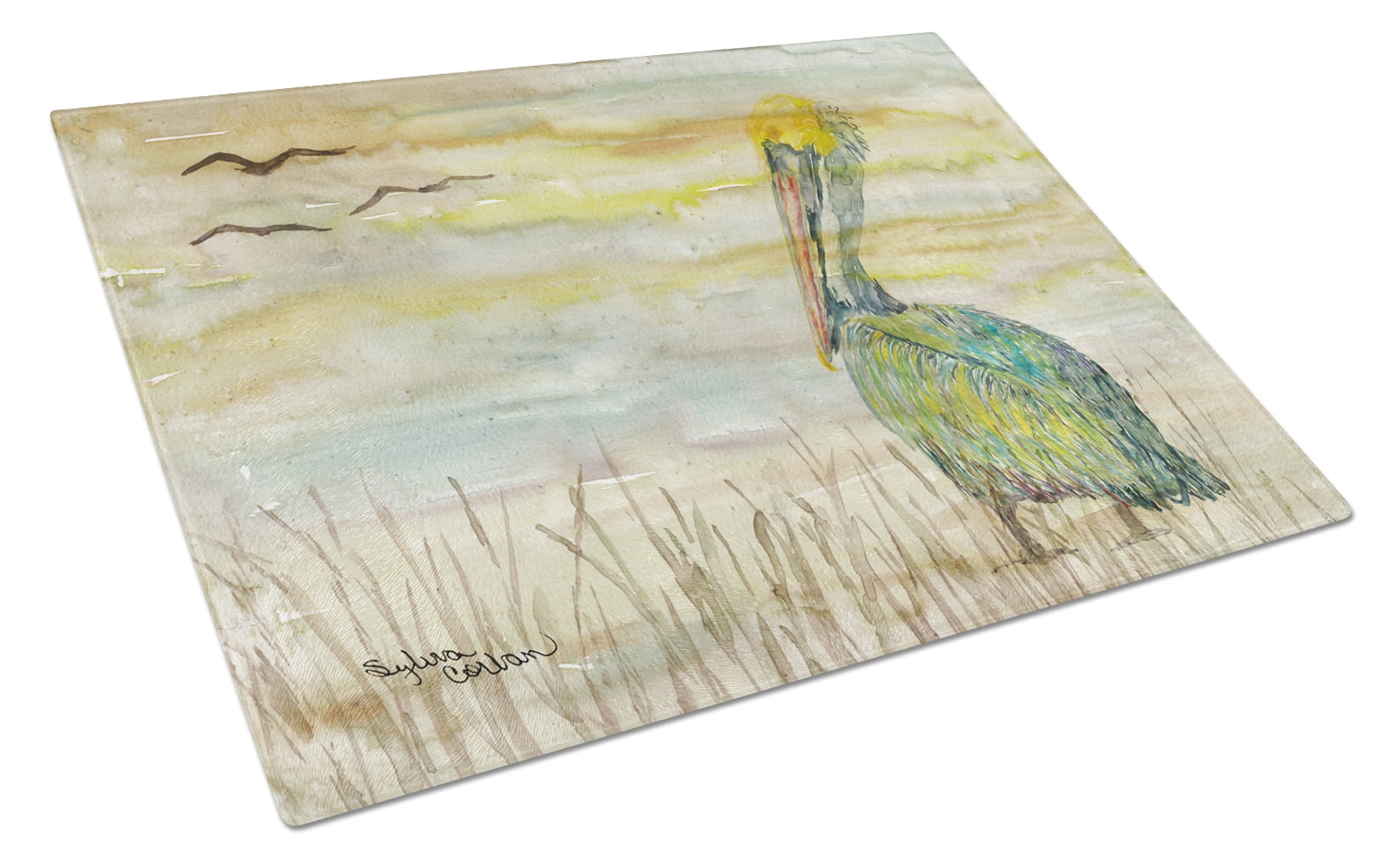 Pelican Yellow Sky Glass Cutting Board - Large