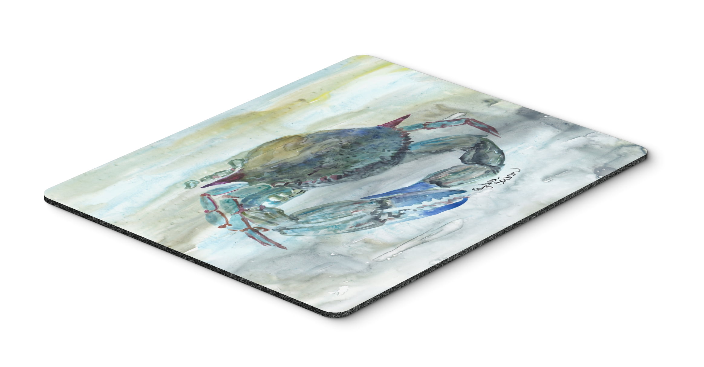 Blue Crab Watercolor Mouse Pad, Hot Pad or Trivet