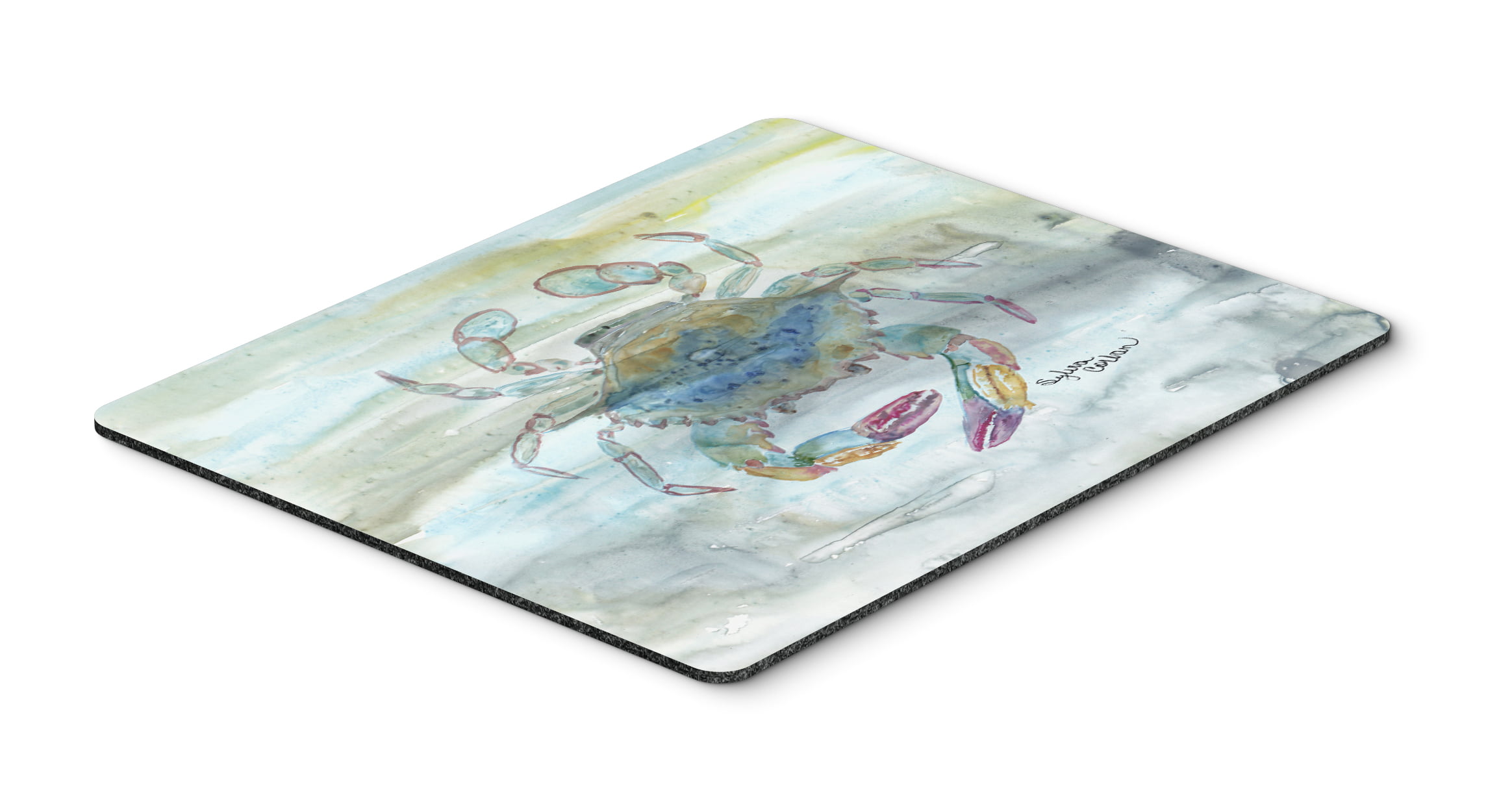 Female Blue Crab Watercolor Mouse Pad, Hot Pad or Trivet