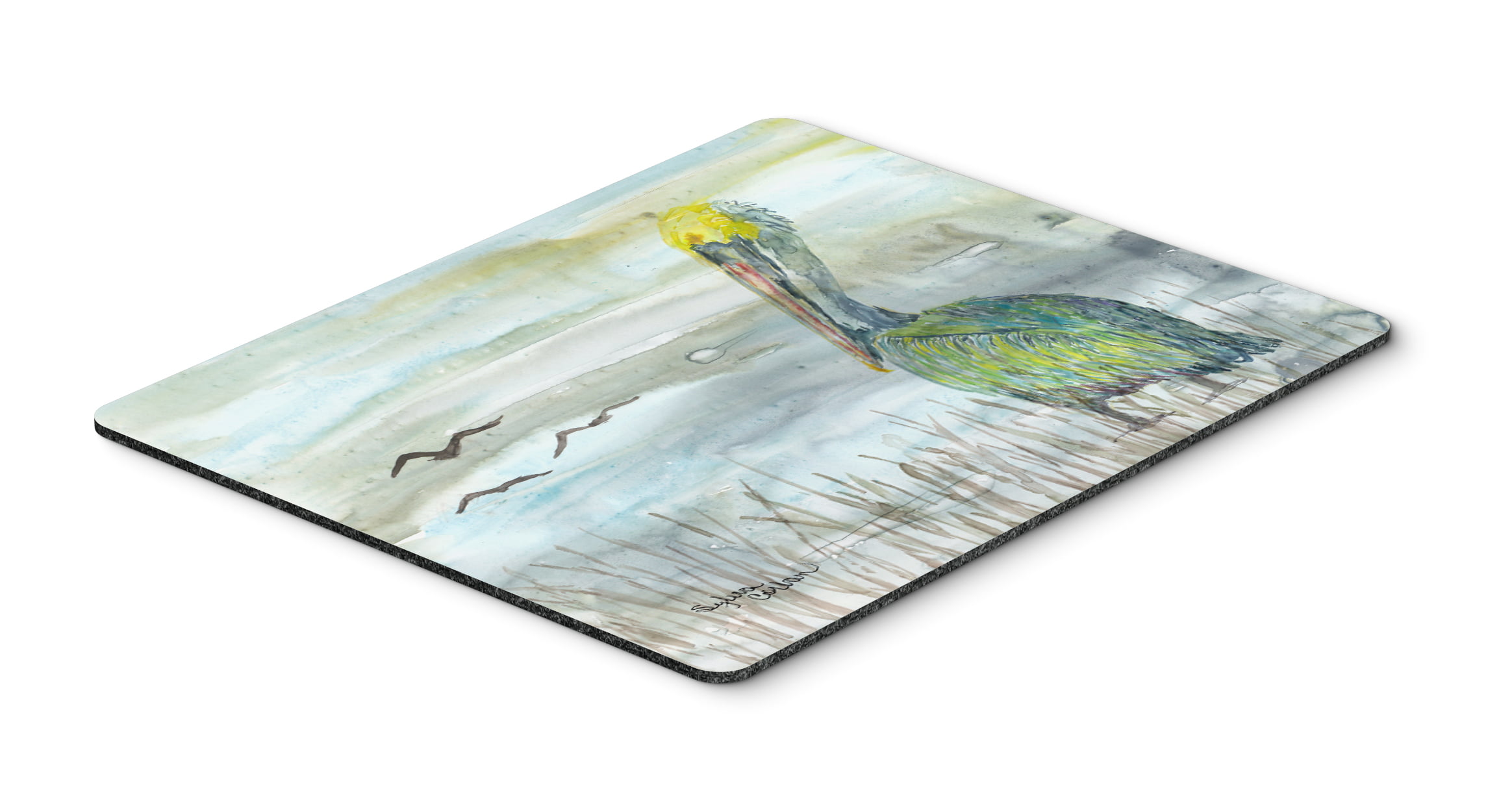 Pelican Watercolor Mouse Pad, Hot Pad or Trivet