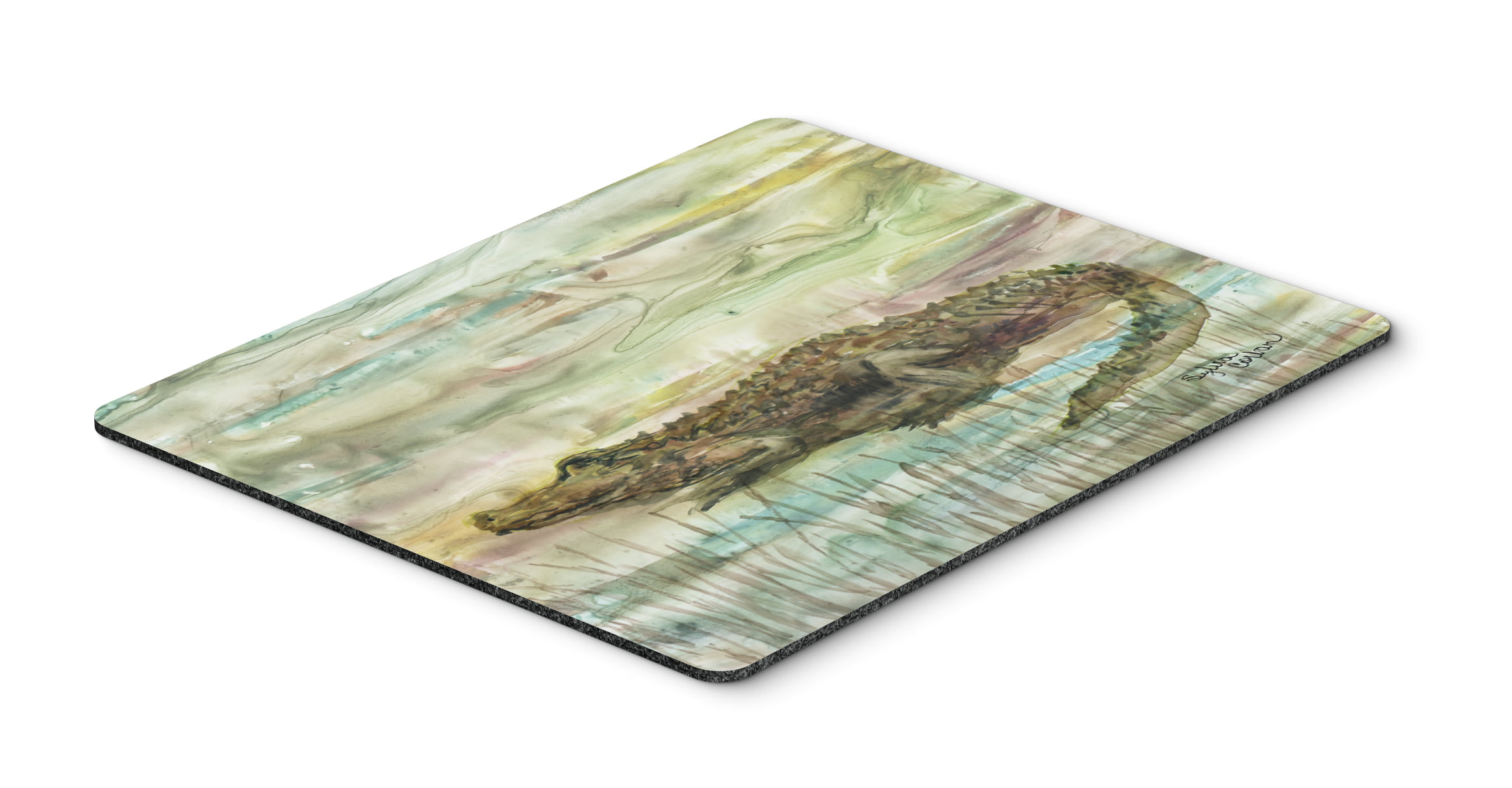 Alligator Sunset Mouse Pad, Hot Pad or Trivet