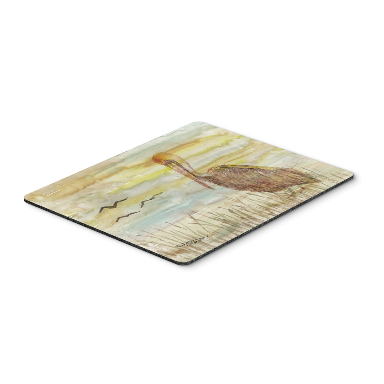 Brown Pelican Yellow Sky Mouse Pad, Hot Pad or Trivet
