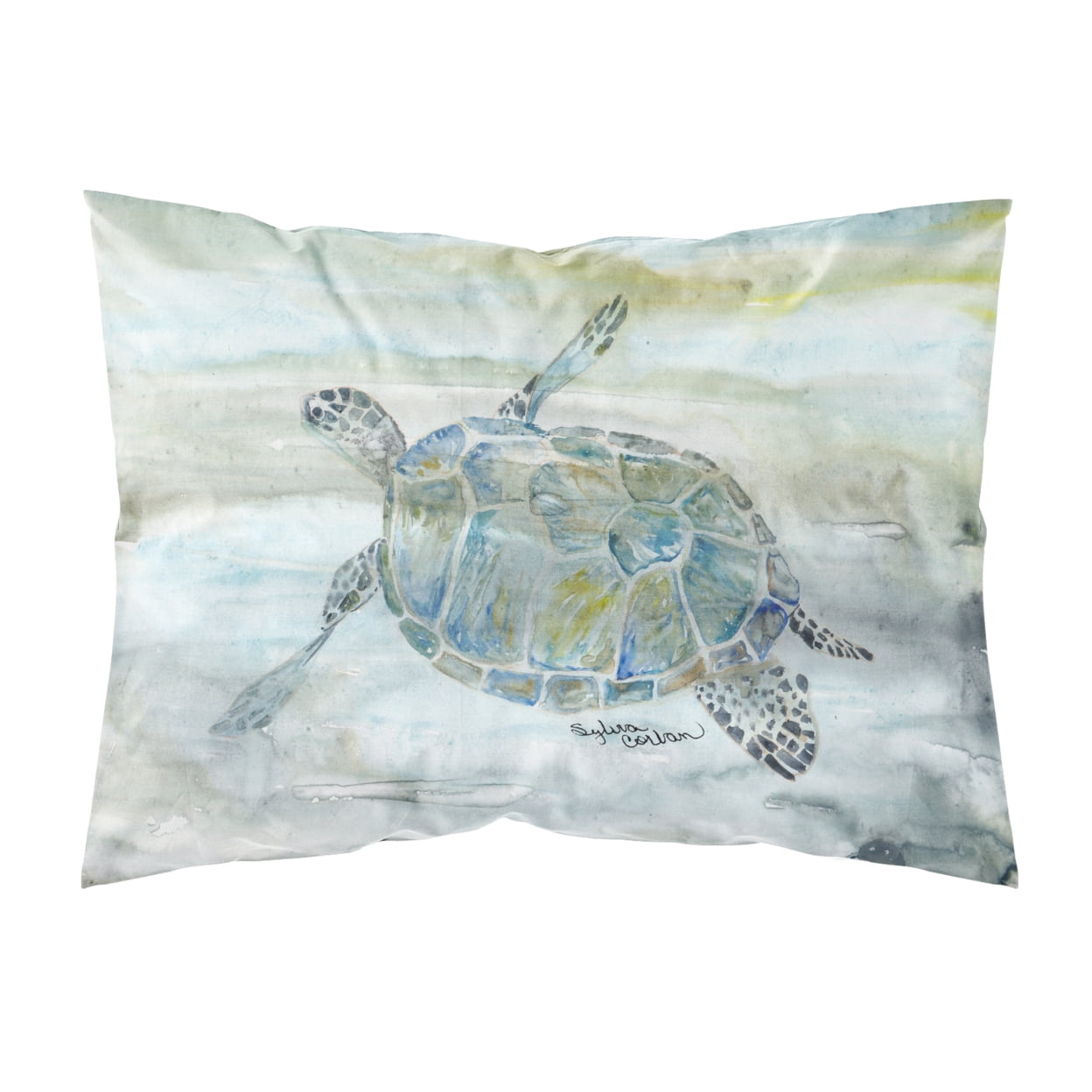 Sea Turtle Watercolor Fabric Standard Pillowcase