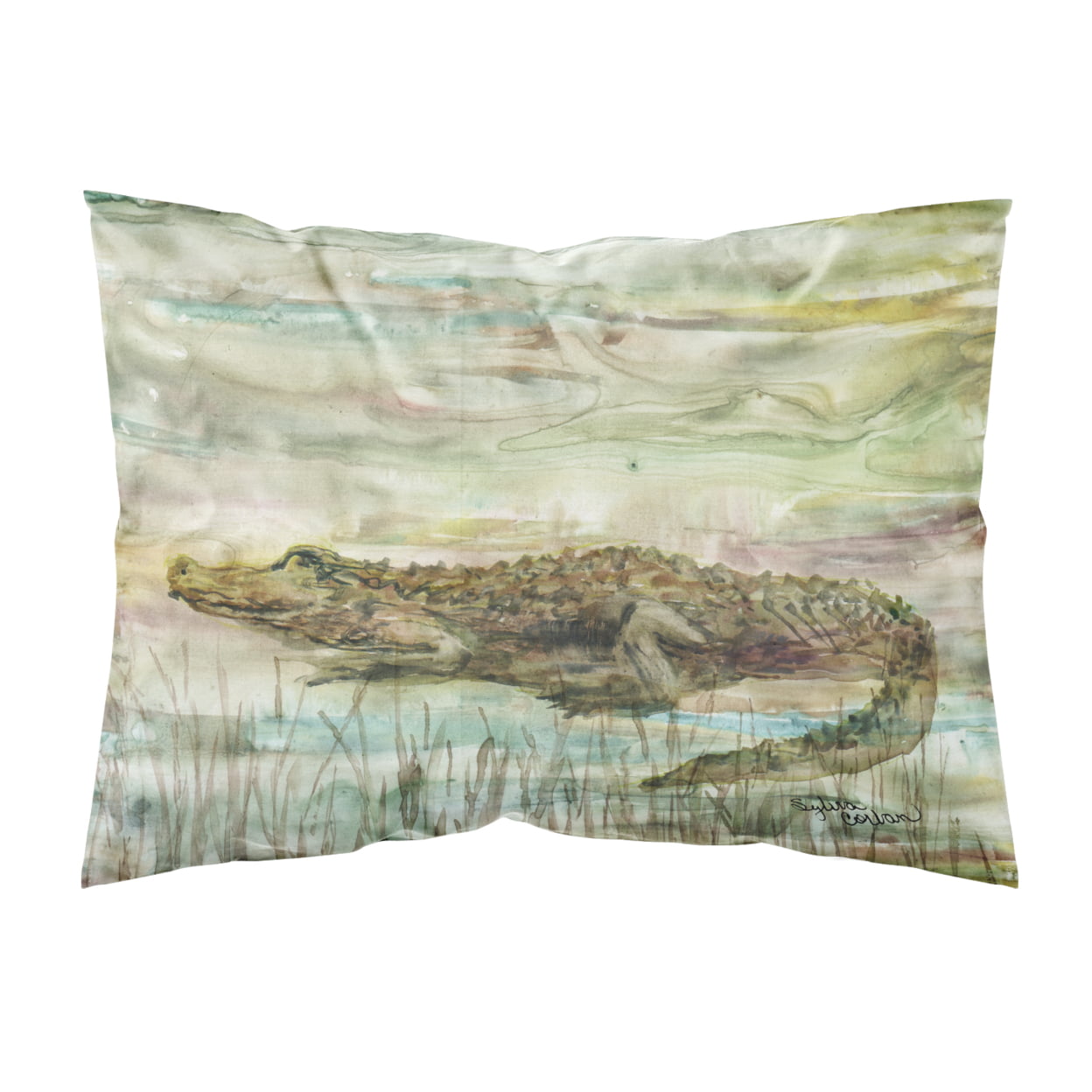 SC2016PILLOWCASE Alligator Sunset Fabric Standard Pillowcase