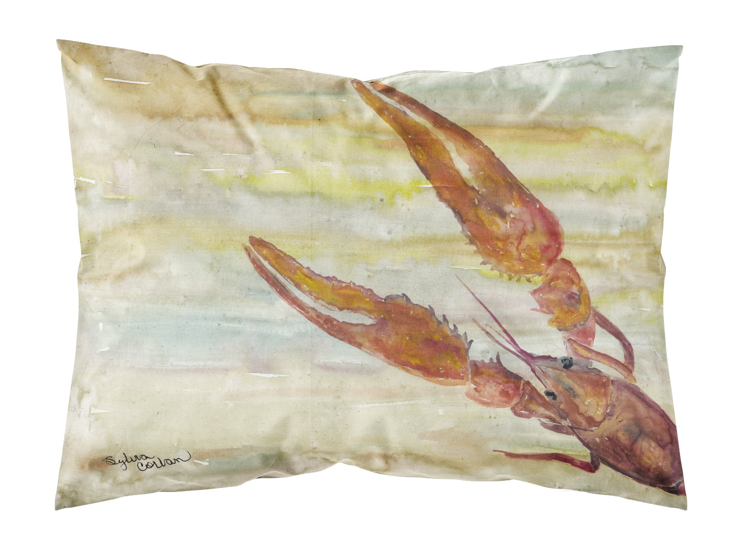 Crawfish Yellow Sky Fabric Standard Pillowcase