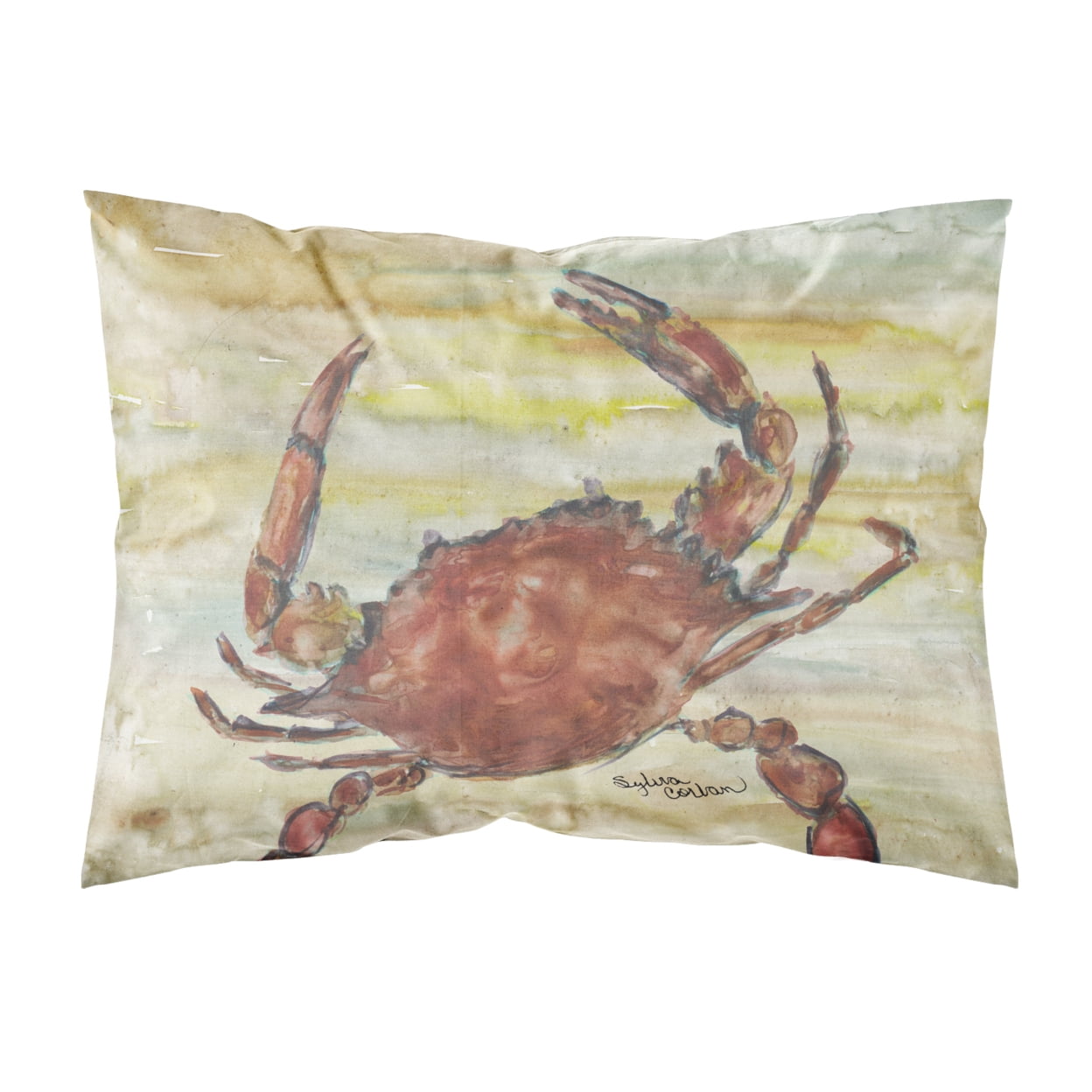 Cooked Crab Yellow Sky Fabric Standard Pillowcase