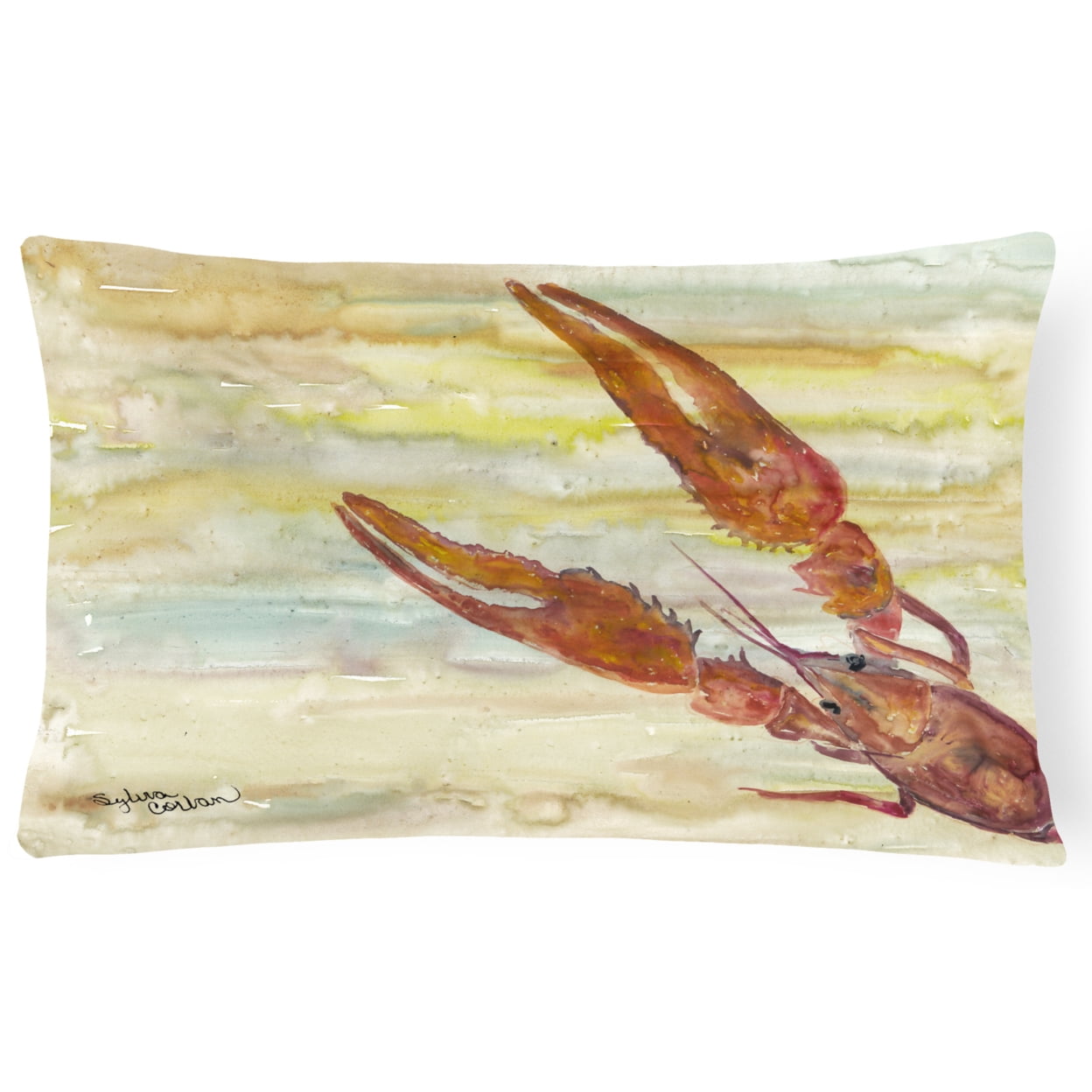 Crawfish Yellow Sky Canvas Fabric Decorative Pillow