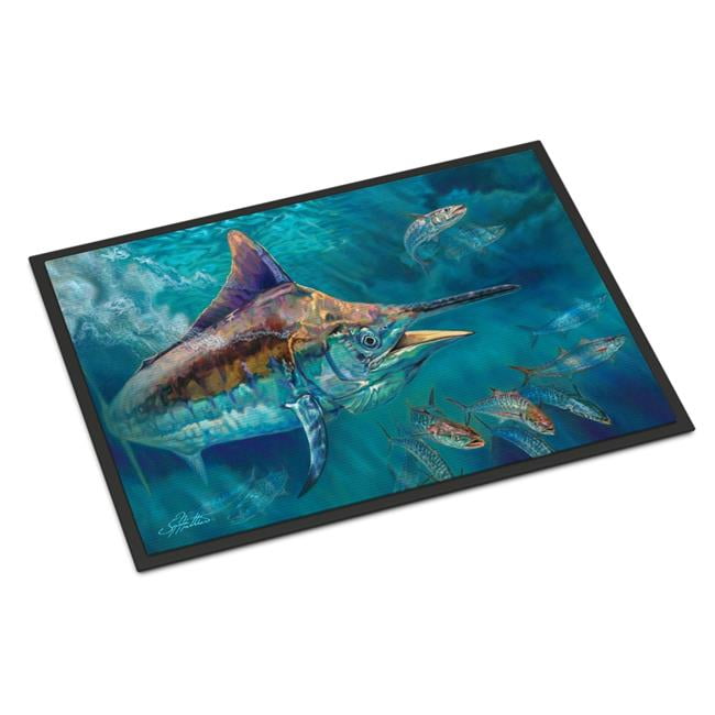 JMA2005JMAT 24 x 36 in. Liquid Metal Black Marlin Indoor or Outdoor Mat