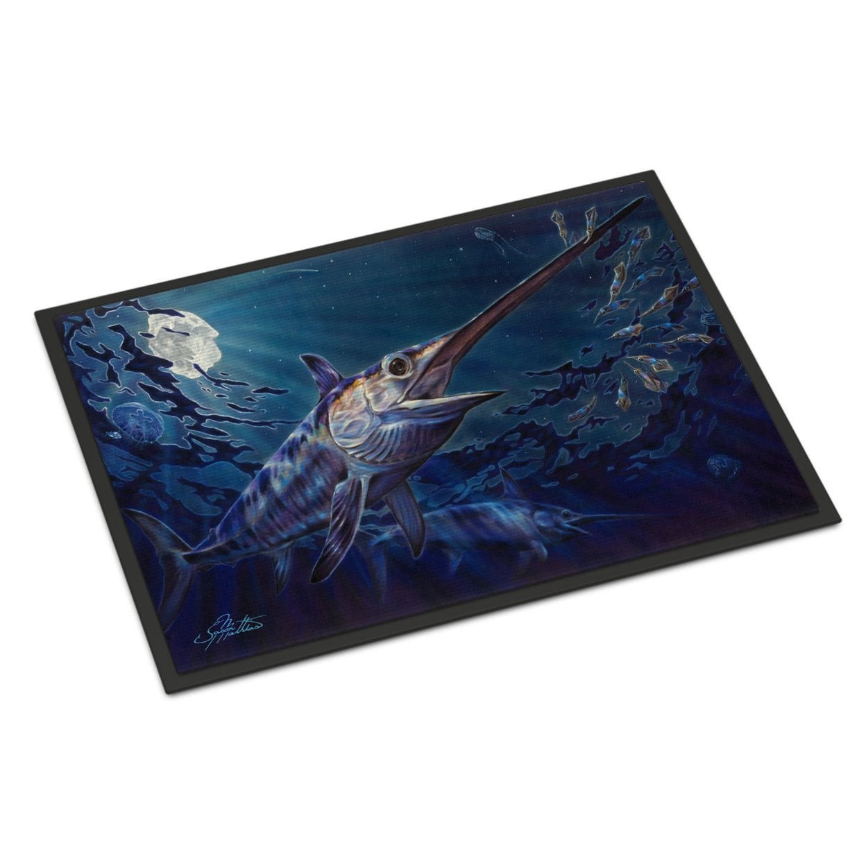 JMA2006JMAT 24 x 36 in. Prince Of Darkness Swordfish Indoor or Outdoor Mat