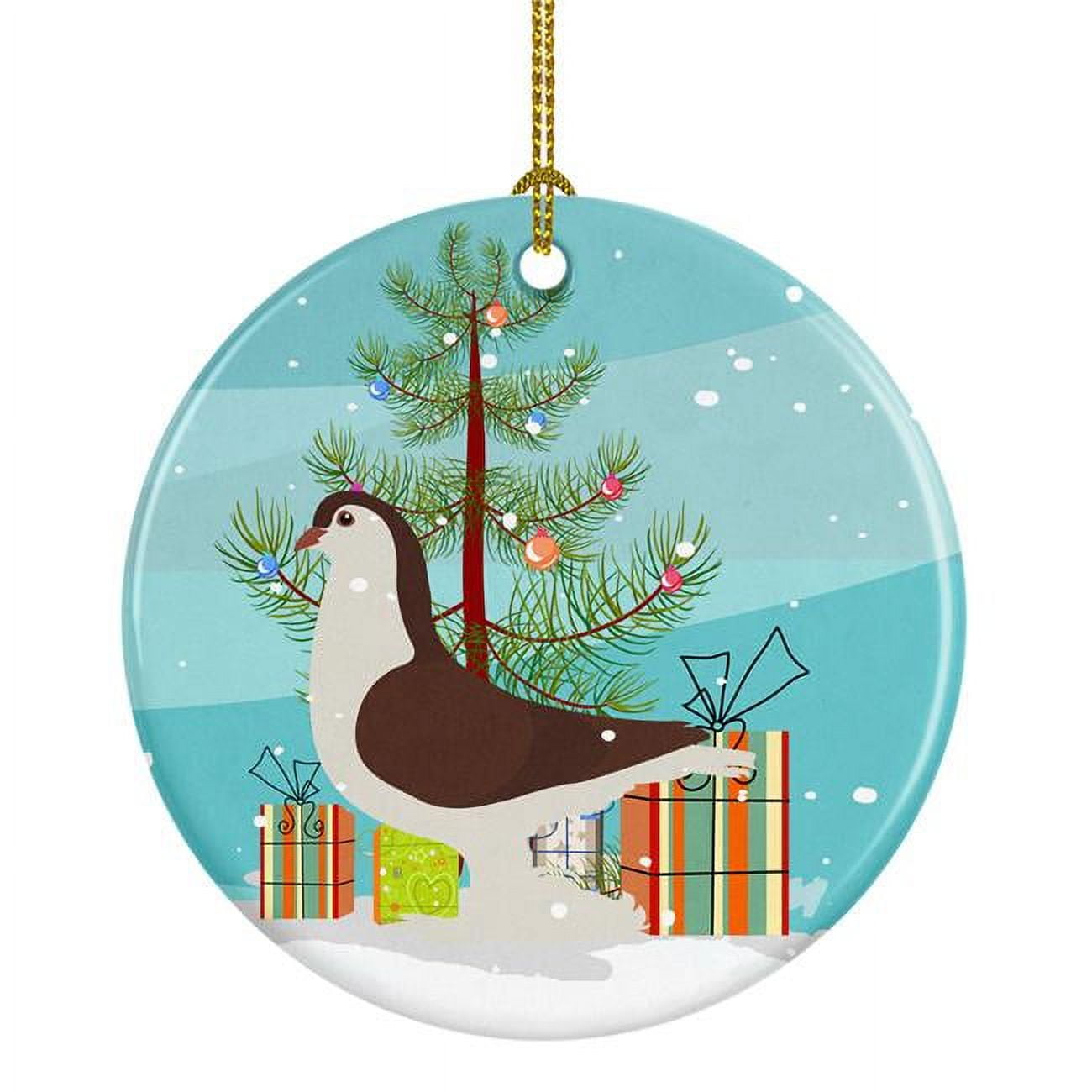 Large Pigeon Christmas Ceramic Ornament