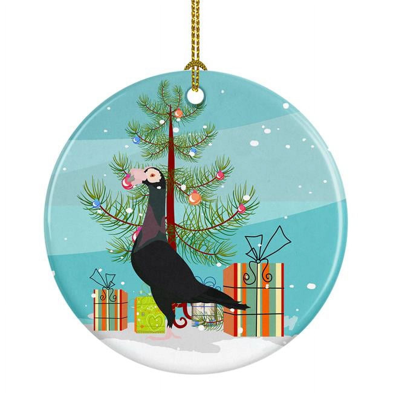 English Carrier Pigeon Christmas Ceramic Ornament