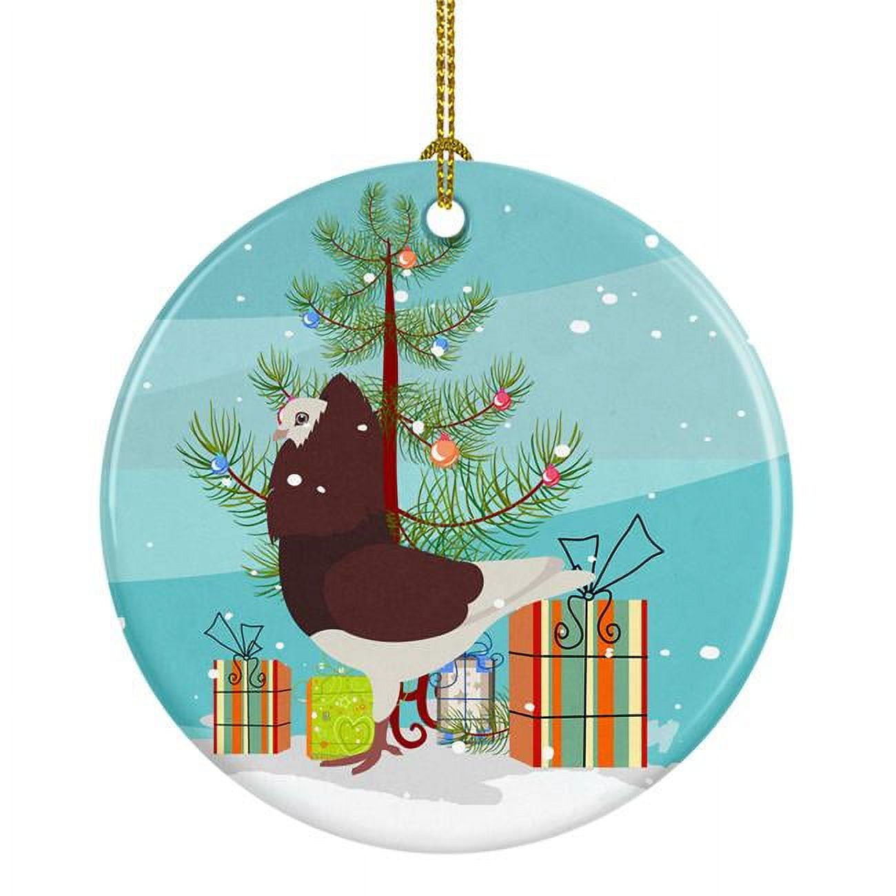 Capuchin Red Pigeon Christmas Ceramic Ornament