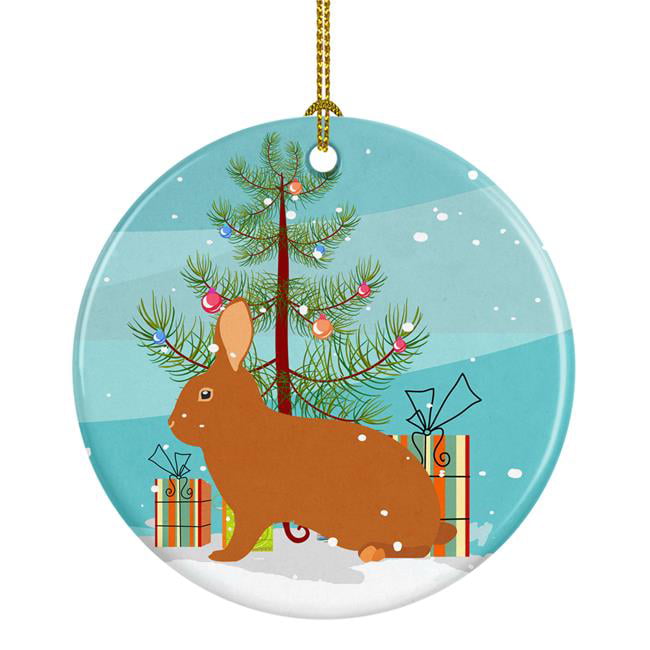 Rex Rabbit Christmas Ceramic Ornament