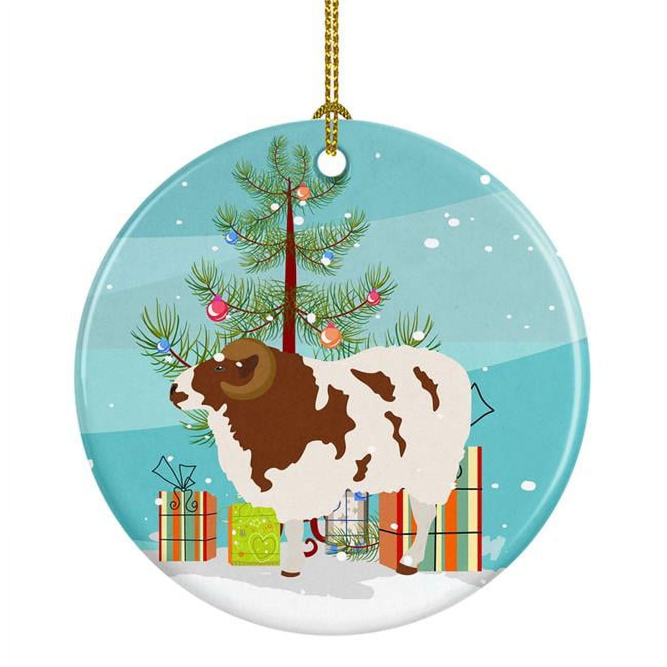 BB9342CO1 Jacob Sheep Christmas Ceramic Ornament