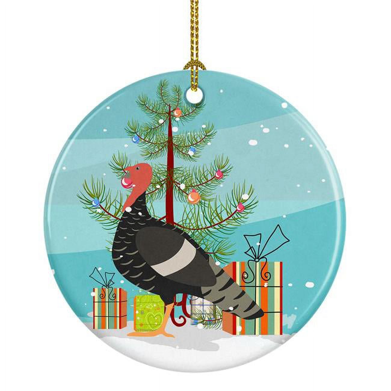 Marragansett Turkey Christmas Ceramic Ornament