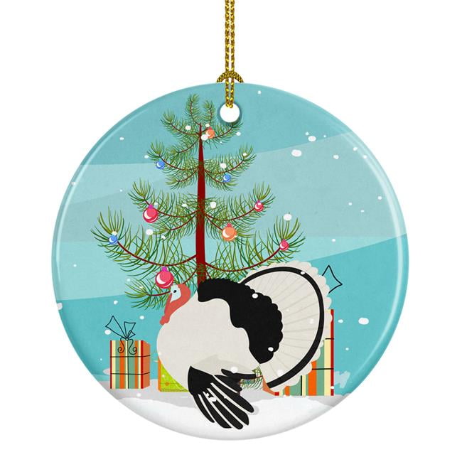 Royal Palm Turkey Christmas Ceramic Ornament