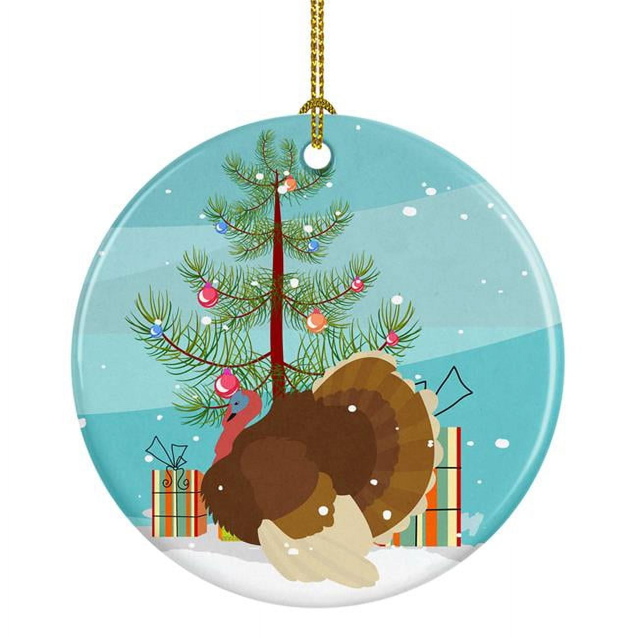 French Turkey Dindon Christmas Ceramic Ornament