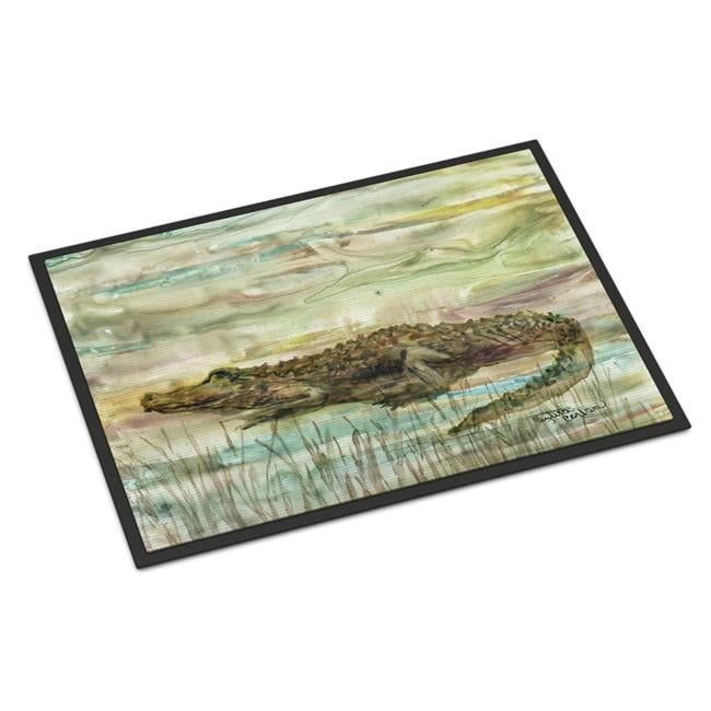 24 x 36 in. Alligator Sunset Indoor or Outdoor Mat