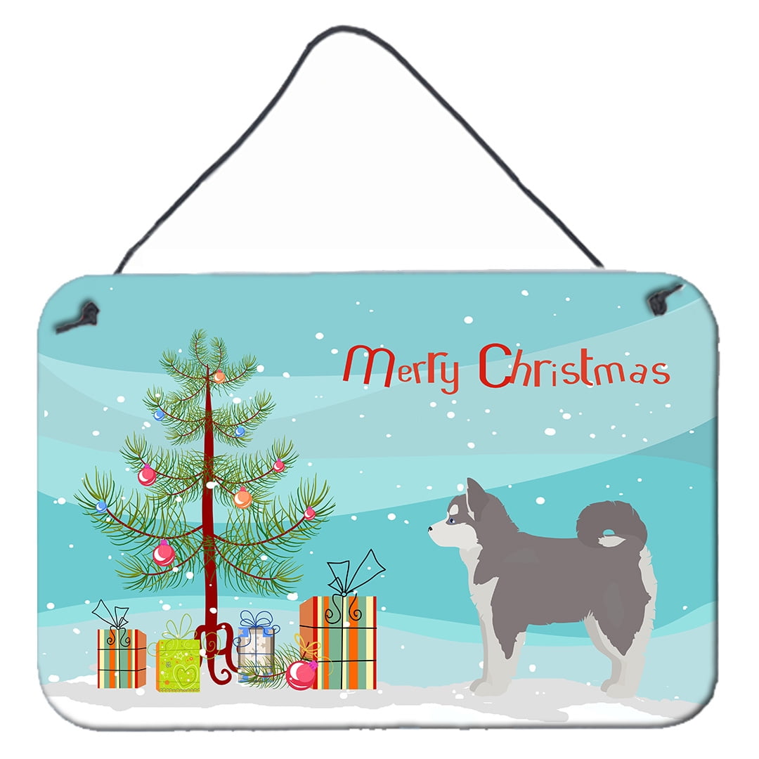 Pomsky No.2 Christmas Tree Wall or Door Hanging Prints