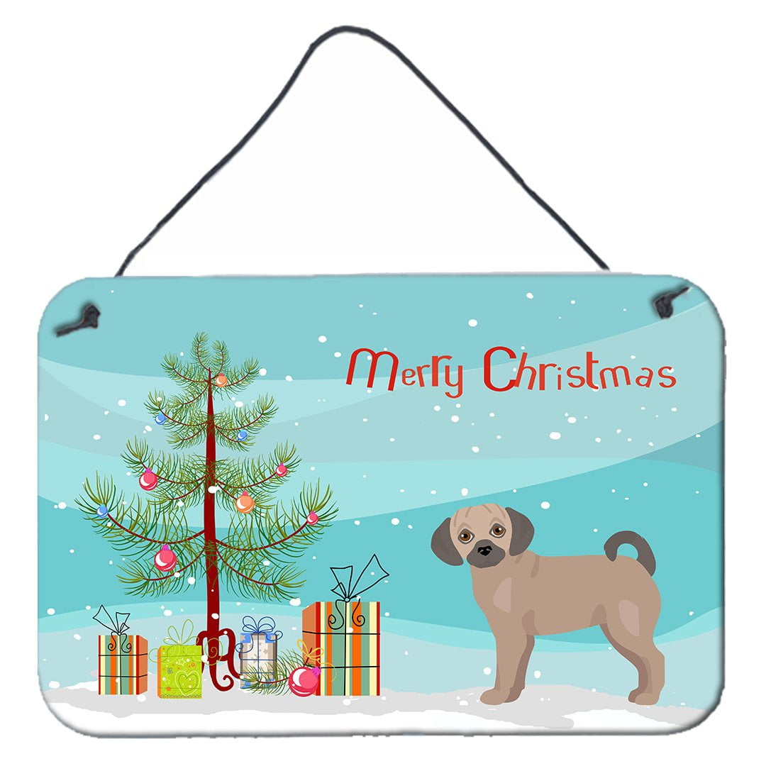 Fawn Puggle Christmas Tree Wall or Door Hanging Prints