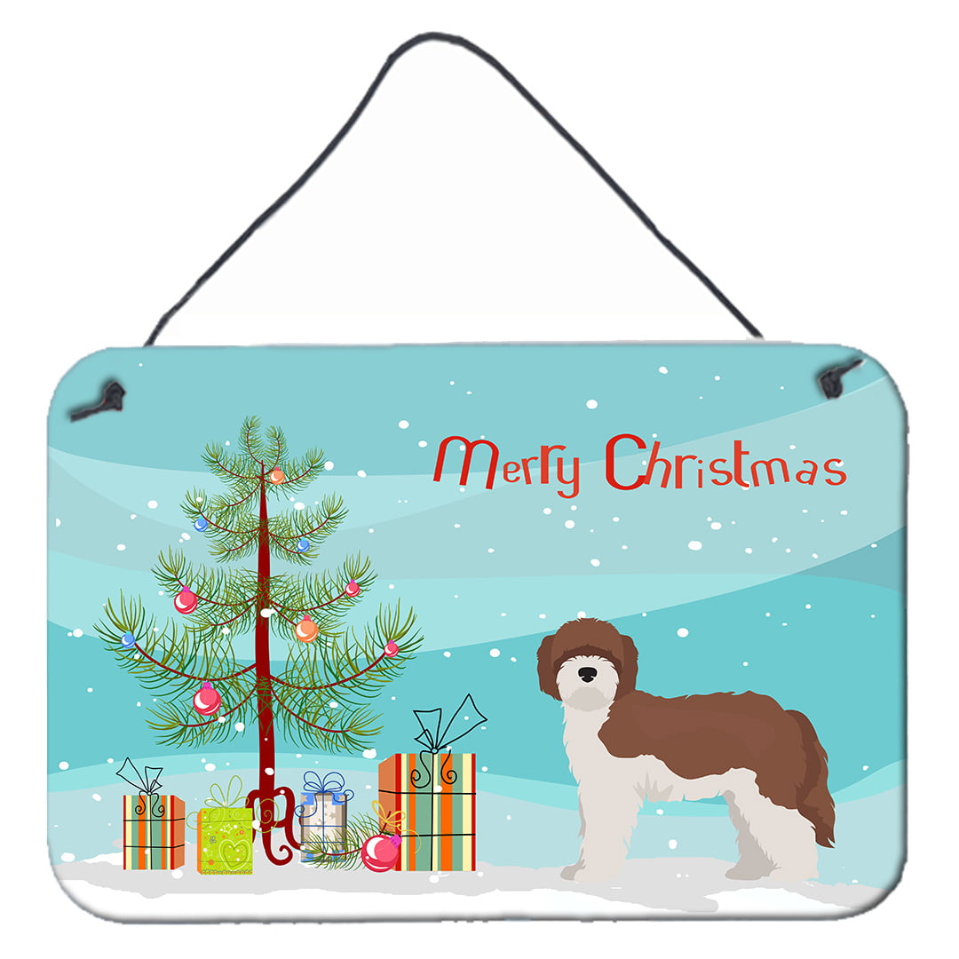 Sheepadoodle Christmas Tree Wall or Door Hanging Prints