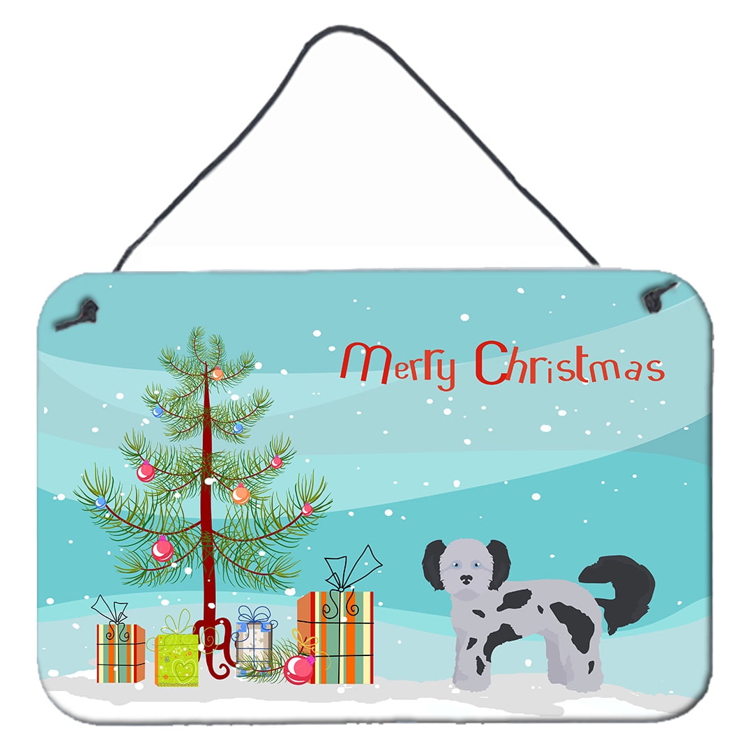 Shih Poo Christmas Tree Wall or Door Hanging Prints