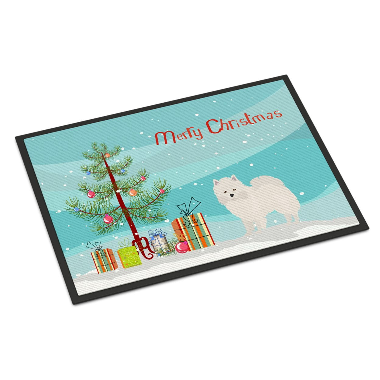 CK3441JMAT 24 x 36 in. American Eskimo Christmas Tree Indoor or Outdoor Mat