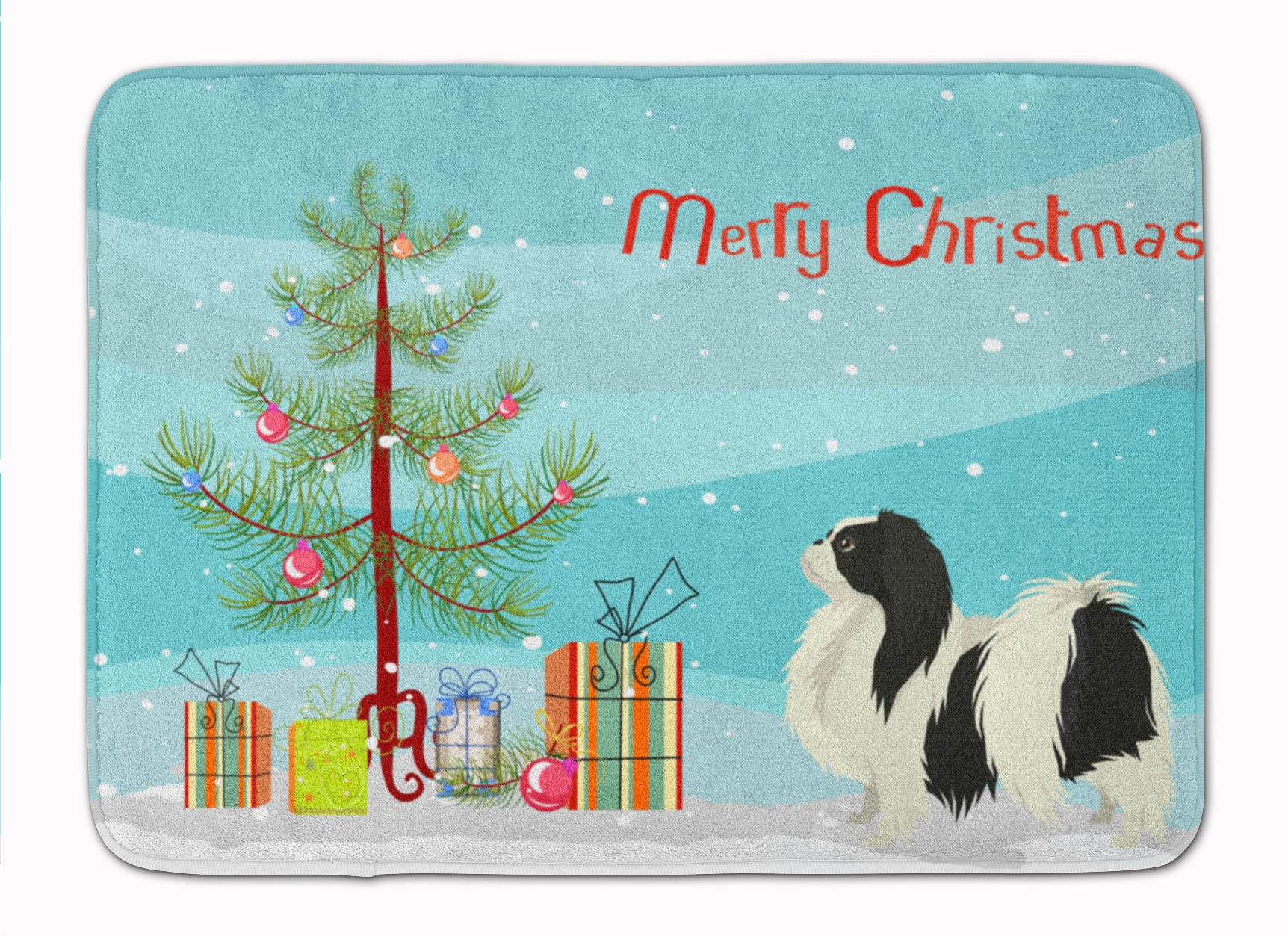 CK3548RUG Japanese Chin Christmas Tree Machine Washable Memory Foam Mat