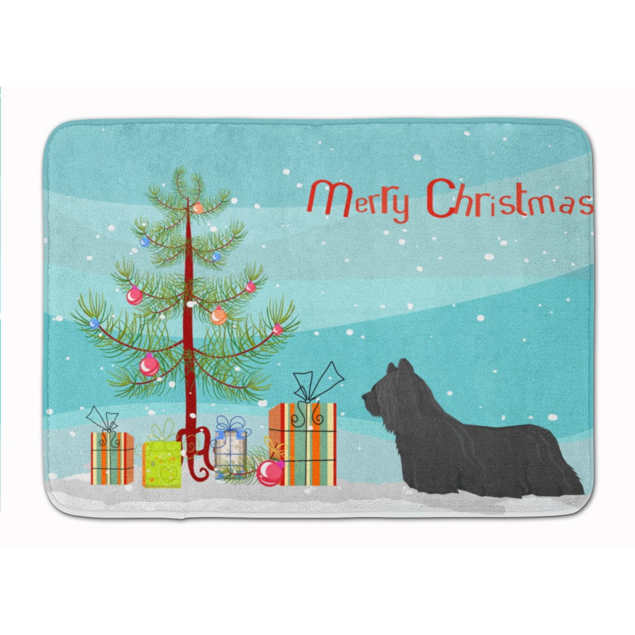 CK3564RUG Skye Terrier Christmas Tree Machine Washable Memory Foam Mat
