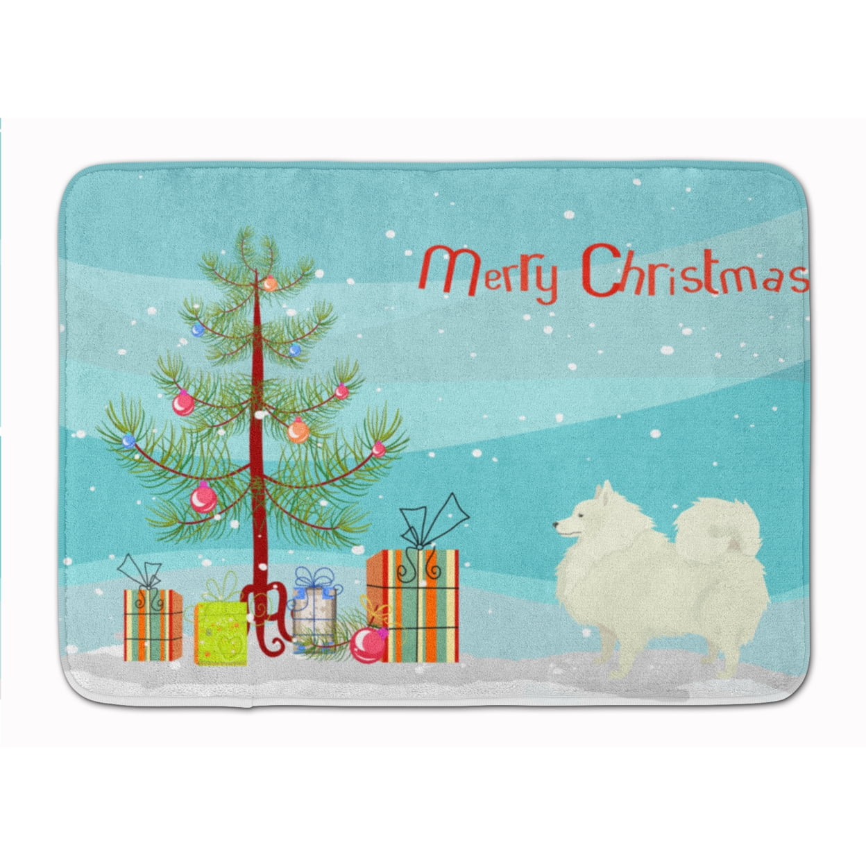 CK3565RUG Spitz Christmas Tree Machine Washable Memory Foam Mat