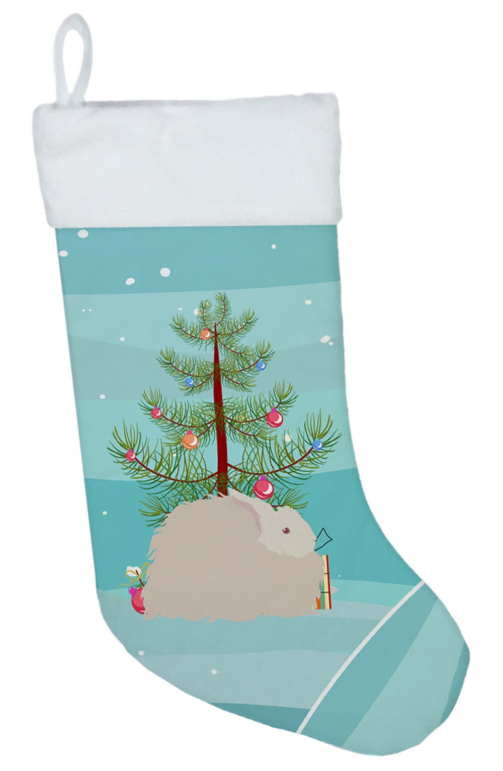 BB9326CS Fluffy Angora Rabbit Christmas Christmas Stocking
