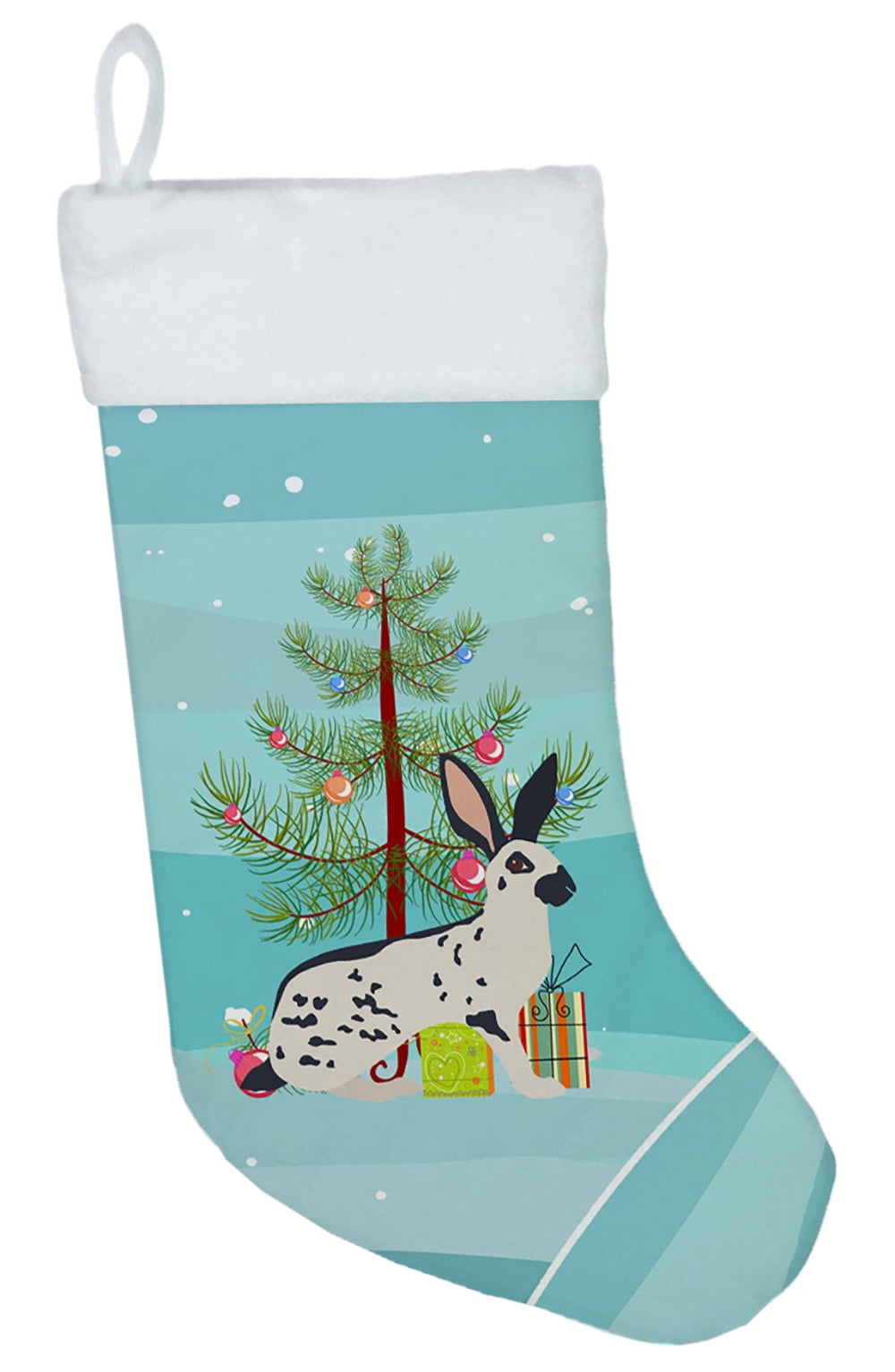 English Spot Rabbit Christmas Christmas Stocking