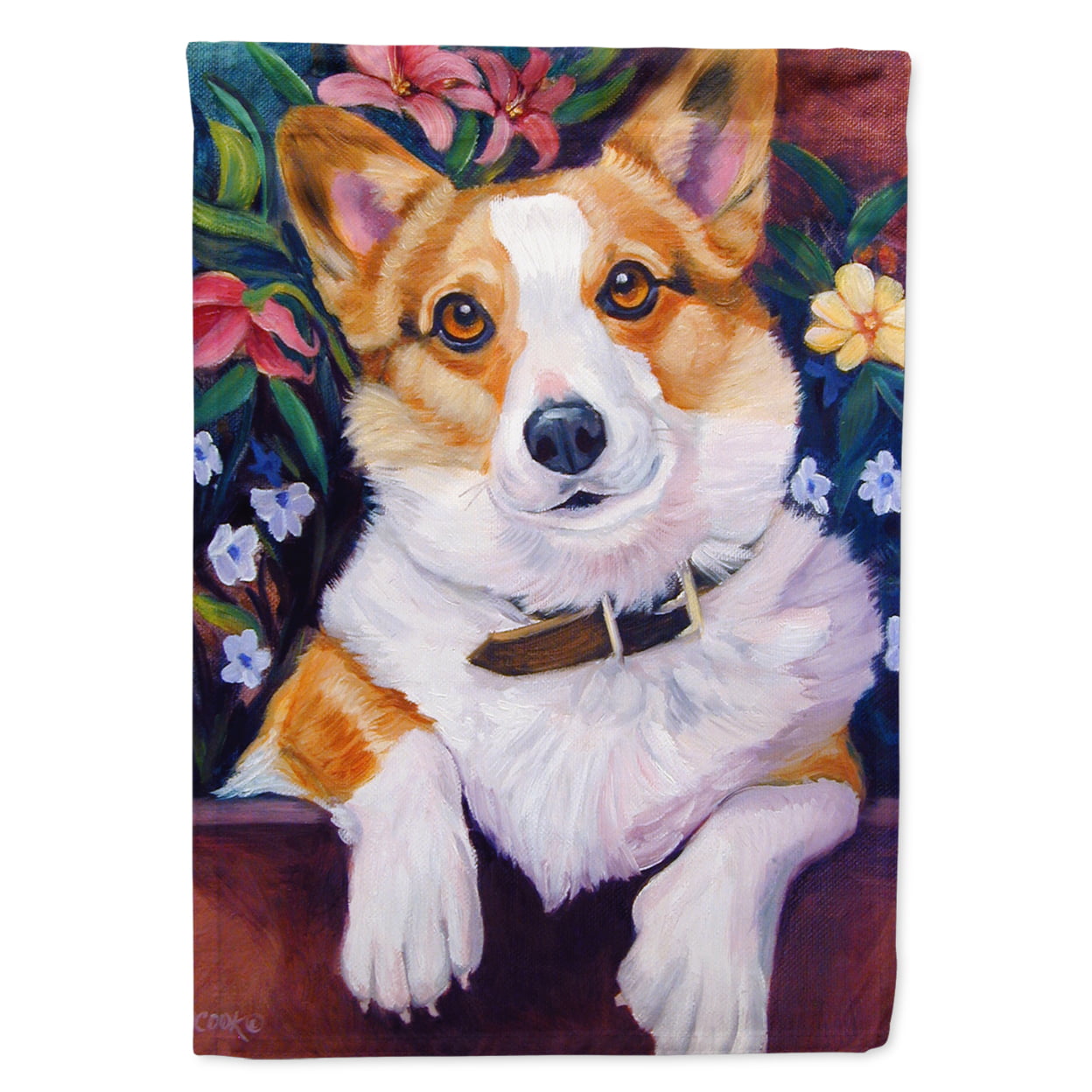 Can I help you Corgi Garden Size Flag