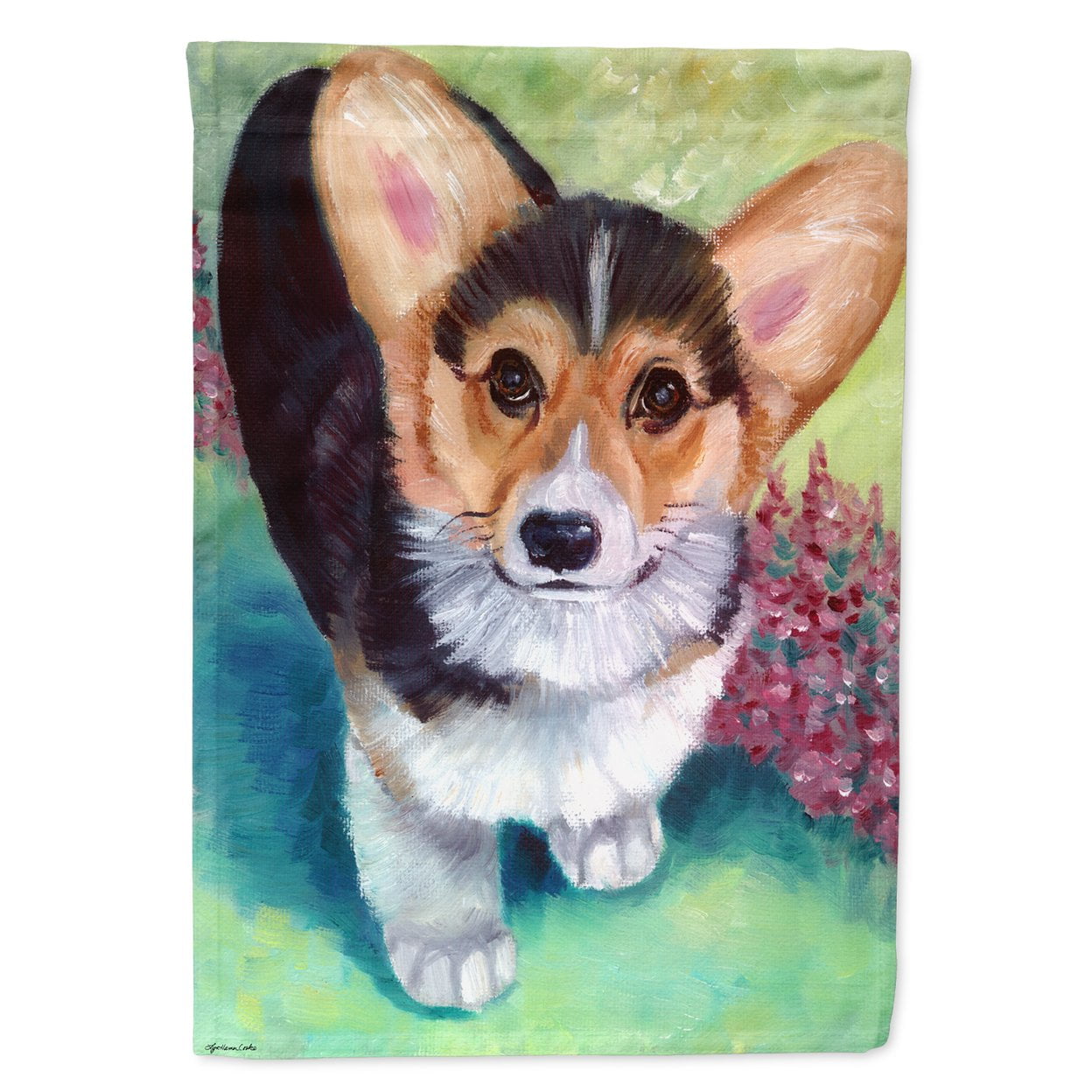 Pembroke Corgi Puppy Flag Canvas House Size