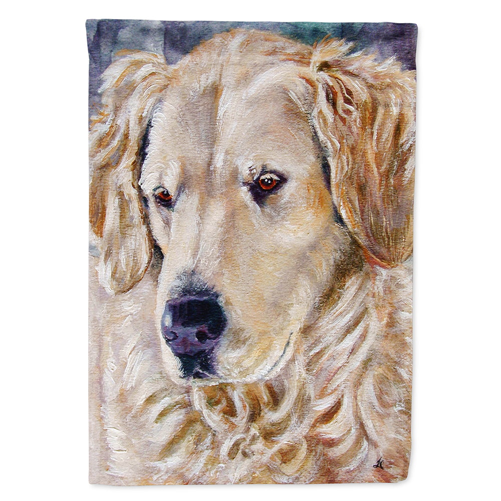 Golden Retriver Contemplation Flag Canvas House Size