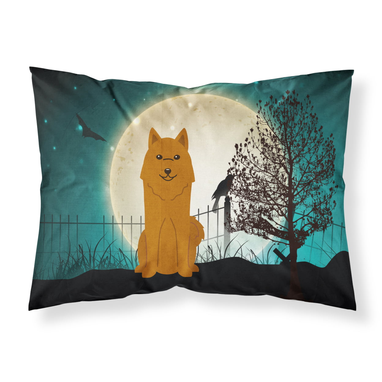 Halloween Scary Karelian Bear Dog Fabric Standard Pillowcase