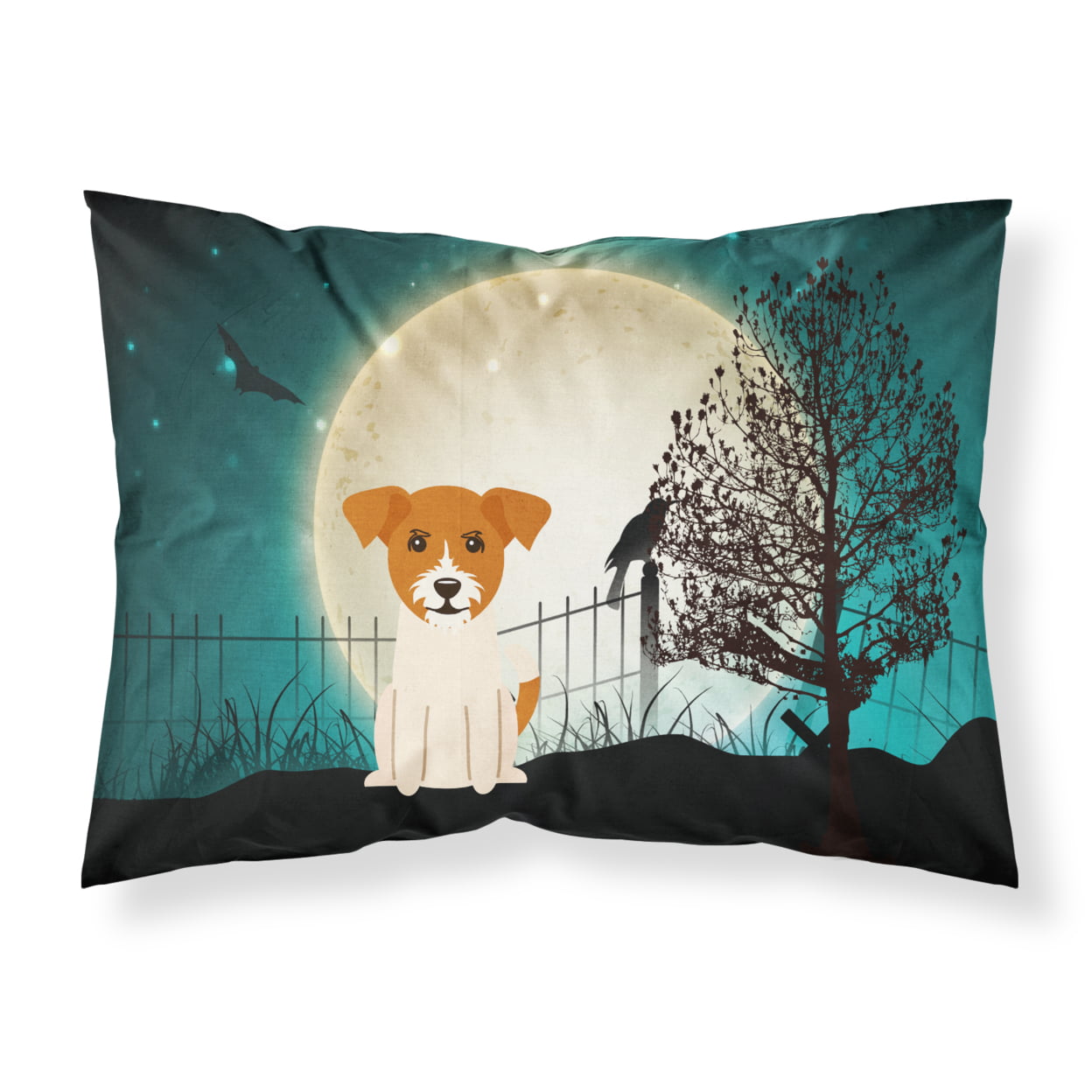 Halloween Scary Jack Russell Terrier Fabric Standard Pillowcase